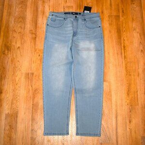 NWT Women's Barbell Apparel Mom Fit Distressed Blue Denim Jeans Sz‎ 31
